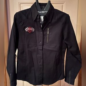 Harley-Davidson Long Sleeve Black & Red Button Down Shirt Women's Size L